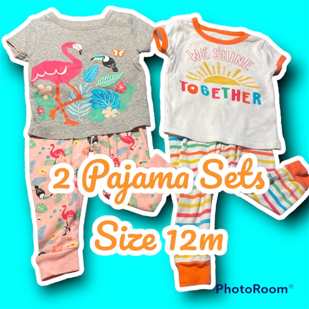 Wonder Nation 2 Pajama Sets Size 12m